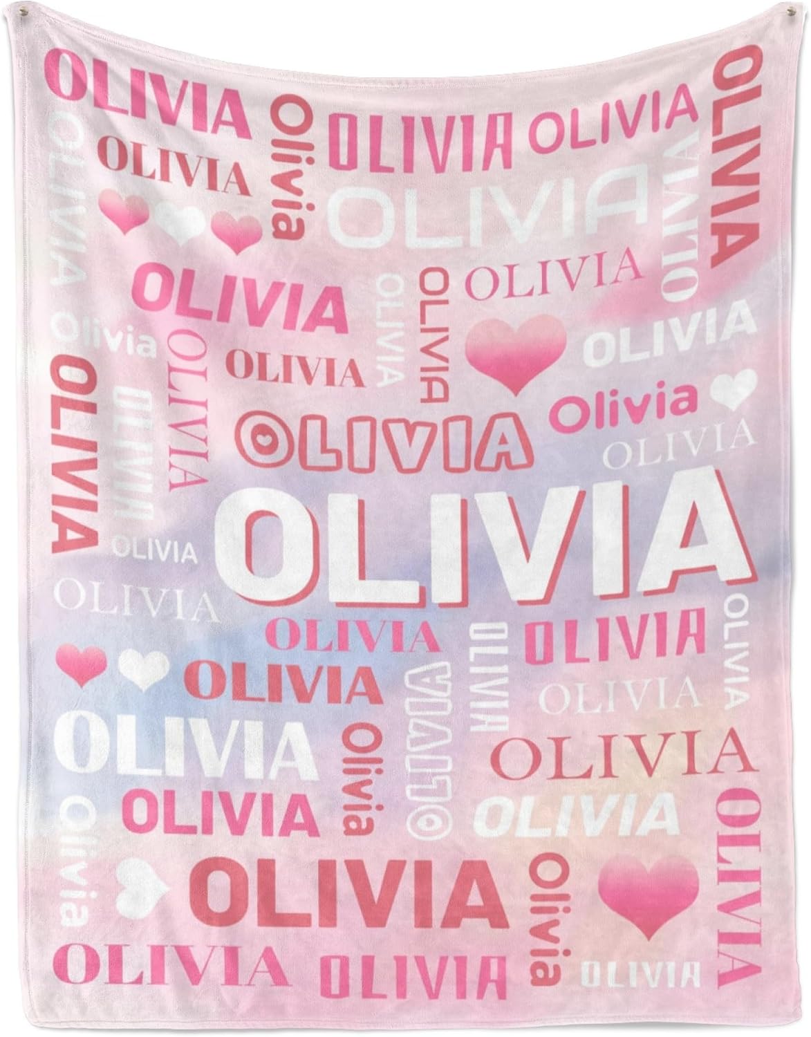 Personalized Blankets and Throws, Custom Blanket with Name for Adults and Kids, for Women, Customized Fleece Throw for Baby Girls and Boys