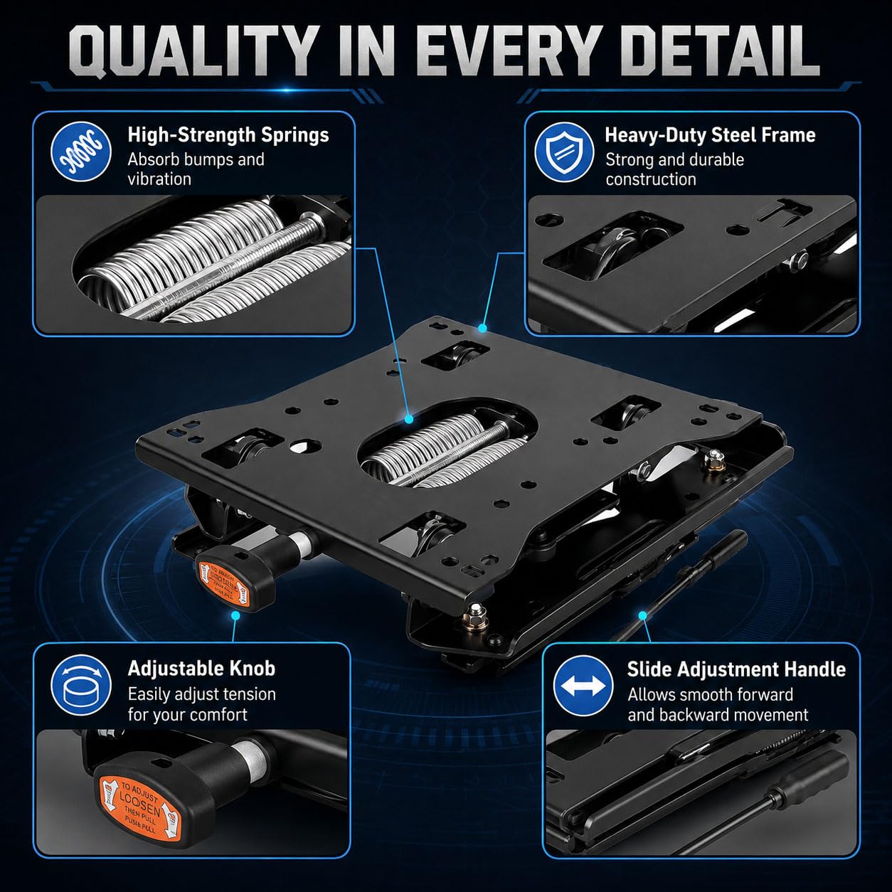 Kit de Suspensión de Asiento para Dixie Chopper Falcon HP 2448KW