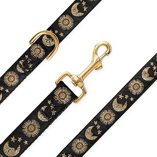 waaag Pet, Moons Stars Suns Dog Collar Cat Collar, Multiple Designs Crescent Celestial Dog Cat Collar Leash Harness Medium (Pack of 1)