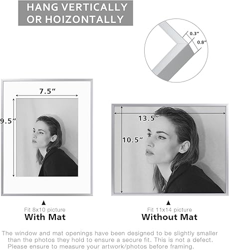 Vista 416 de Golden State Art - Portarretratos de aluminio de 18 x 24 pulgadas - con paspartú para fotos de 16 x 20 pulgadas o sin paspartú para póster de 18 x