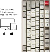 Vista 2 de Keychron K8 87 teclas Tenkeyless Layout inalámbrico Bluetooth teclado mecánico para juegos Mac, multitarea tipo C teclado de computadora con cable