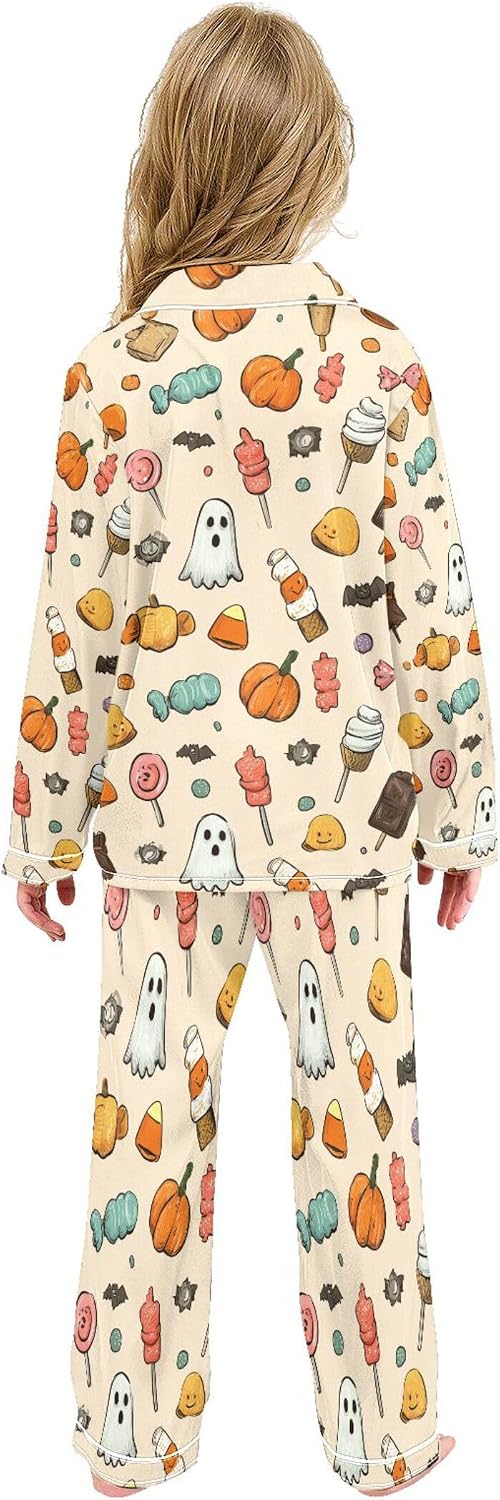 Silk Pajama Sets Long Sleeve Pajamas Soft Sleepwear 2 Piece Pjs Set