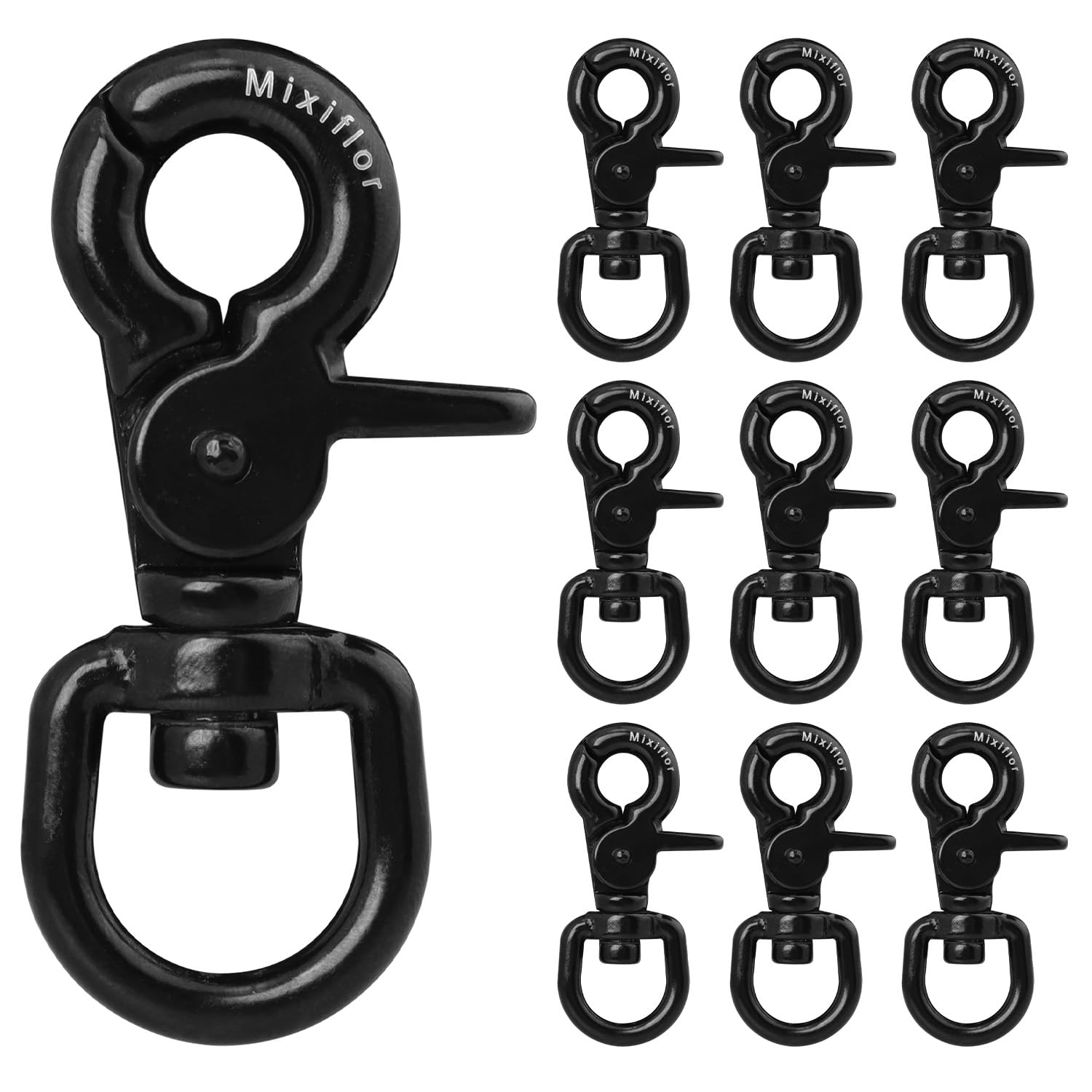 10 PCS Trigger Snap Hooks, 2.65" Heavy Duty Marine Grade 316 Stainless Steel Trigger Snaps, 110 Lbs Lobster Claw Clips for Flag Pole, Dog Leash, Cage, Camera Straps, Key Chains
