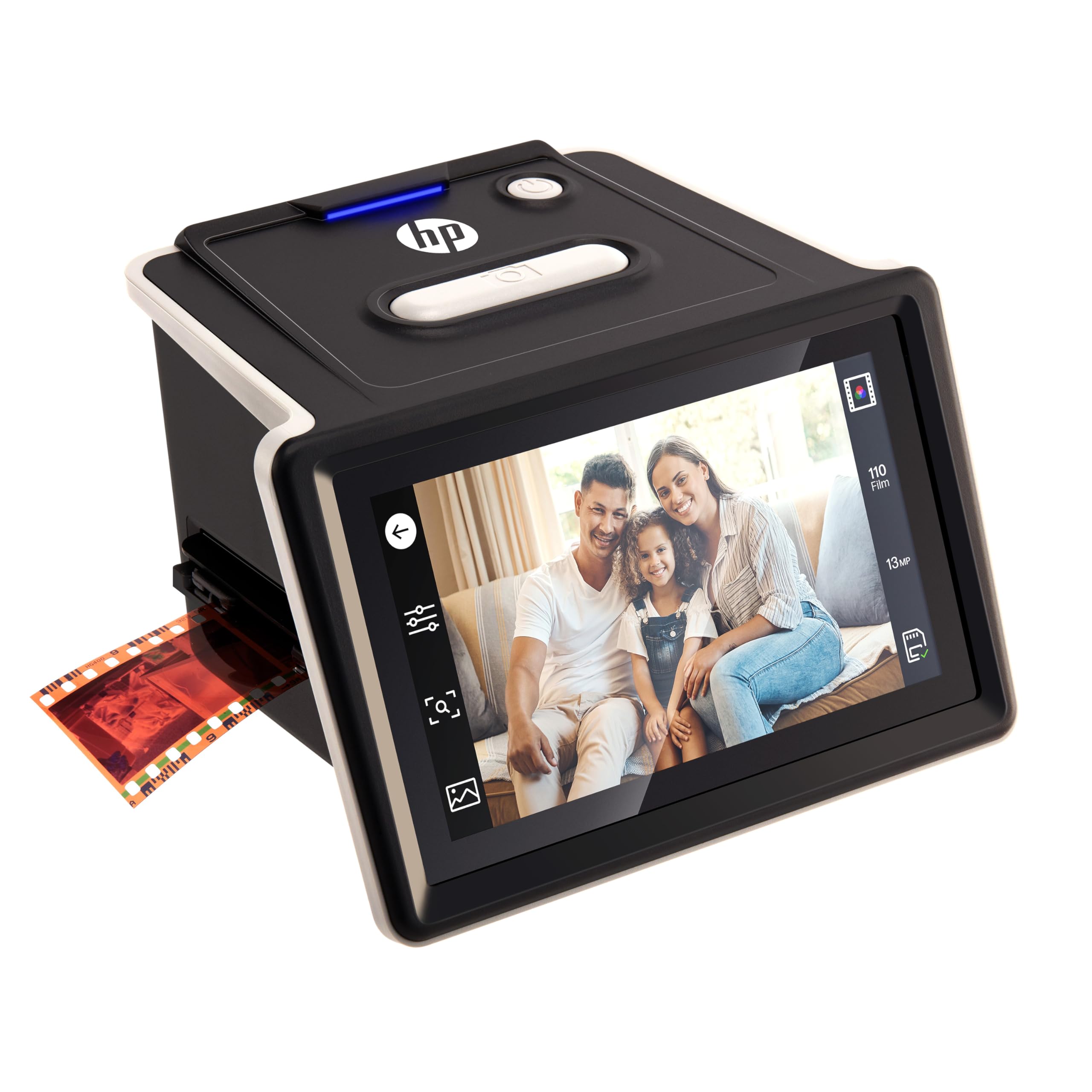 HP FilmScan Touch Screen Film & Slide Scanner Digitizer with 5” LCD Screen, Quickly Convert Negatives & Slides to Digital 22MP JPEG Photos, Compatible