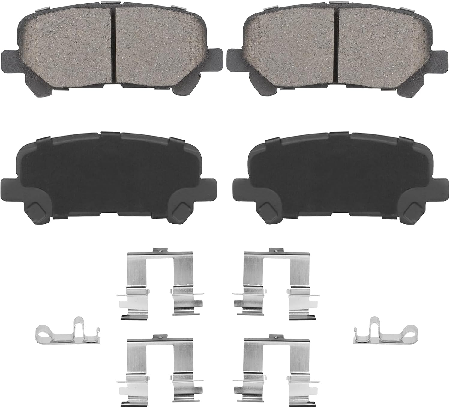 Rear Ceramic Brake Pads Set for Honda Odyssey 2011-2017, Pilot 2009-2014, Acura MDX 2007-2013, ZDX 2010-2013, 4PCS