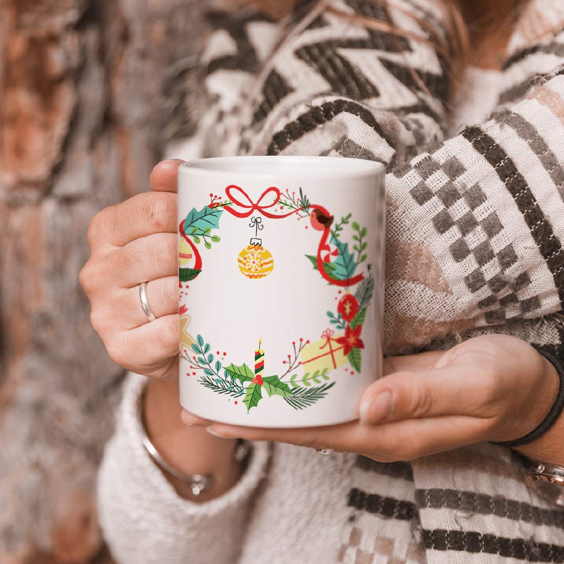 mugnue Tazza Mug Tazza Natale Tazze Natalizie Regali Natale Economici Tazza Colazione con Scatola Regalo Bianca (Babbo Natale OH OH OH Buon Natale