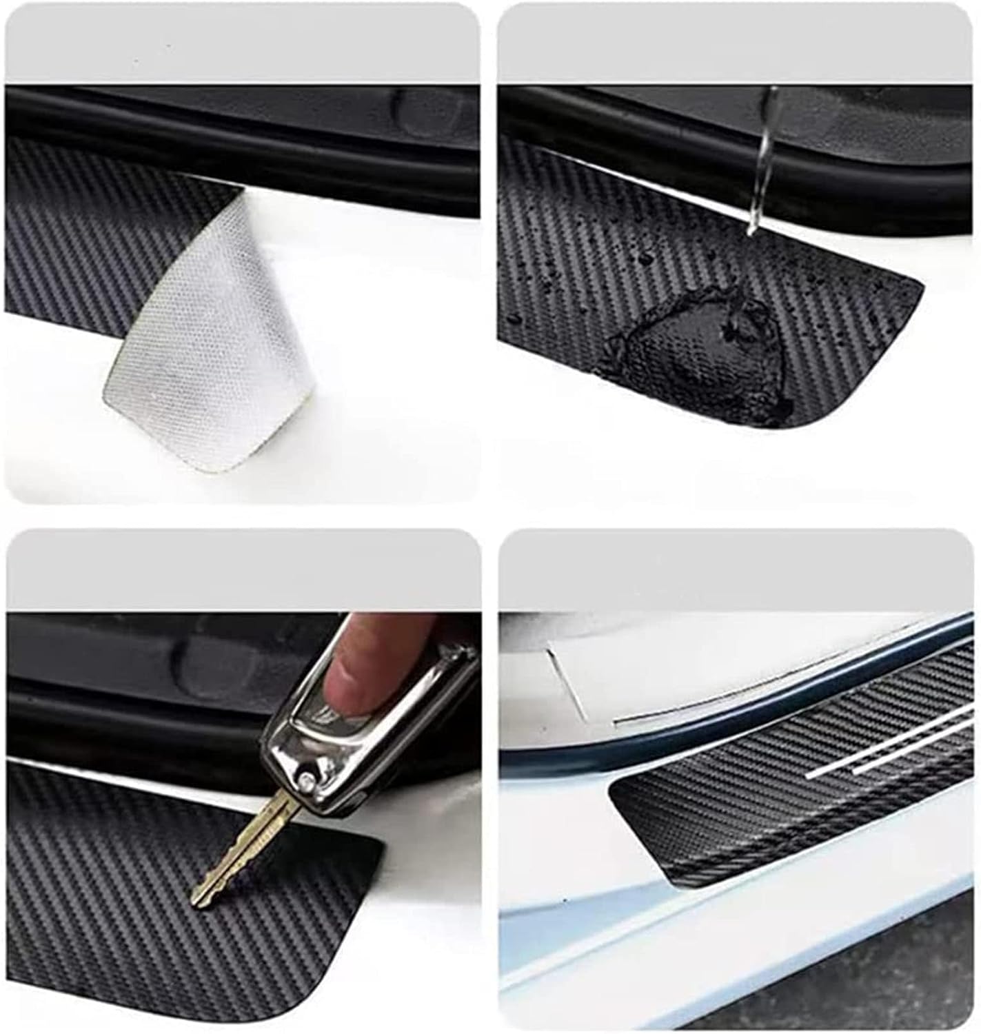 Car Rear Boot Bumper Protector Compatible with Honda CR-V III 2007-2012 Scratch Guard Trunk Door Sill Protector Strip Car Accessory