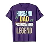Husband Dad Programmer Legend Computer Science Coding Coder T-Shirt