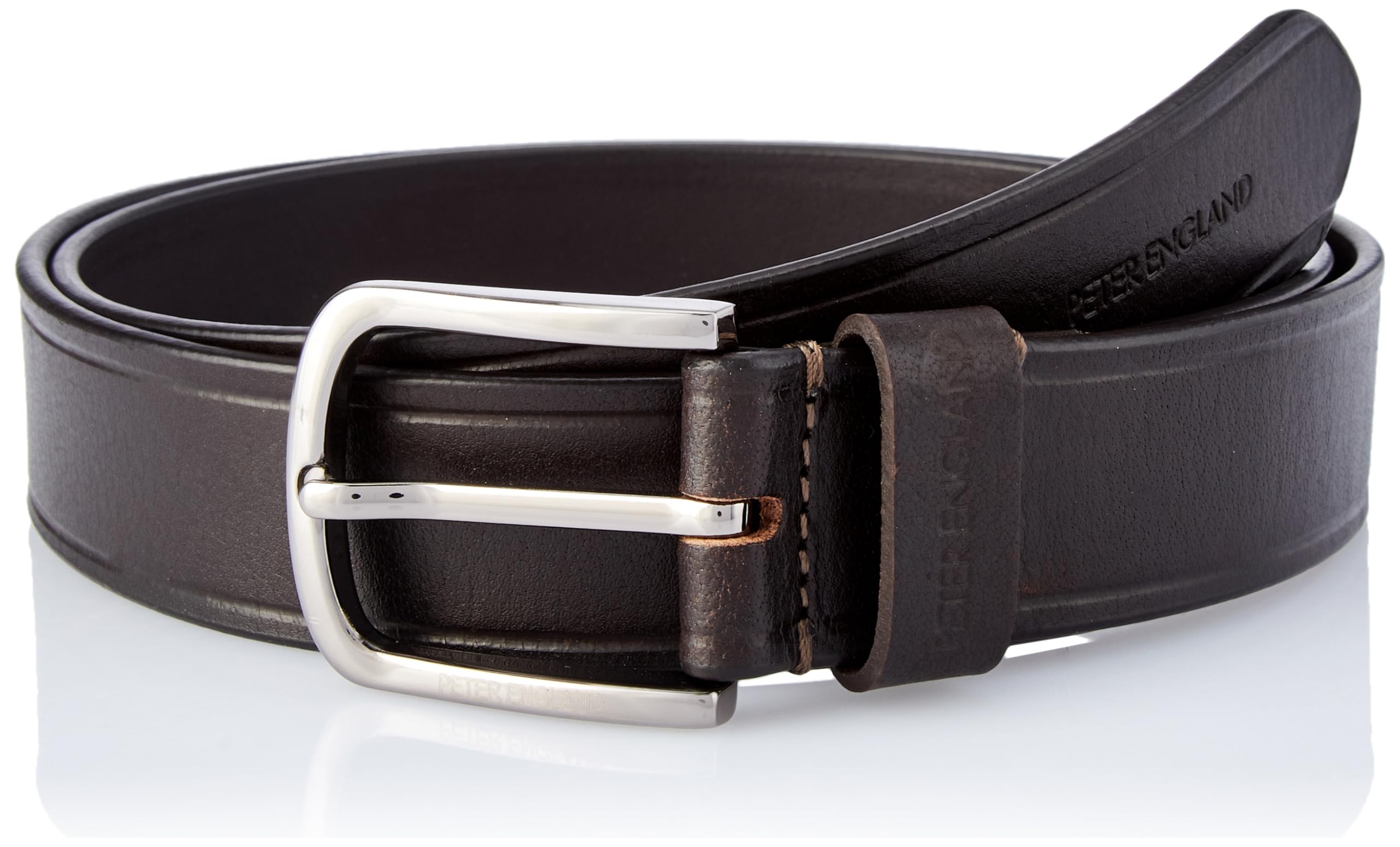 peter england Men Black Solid Genuine Leather Belt-picture-14