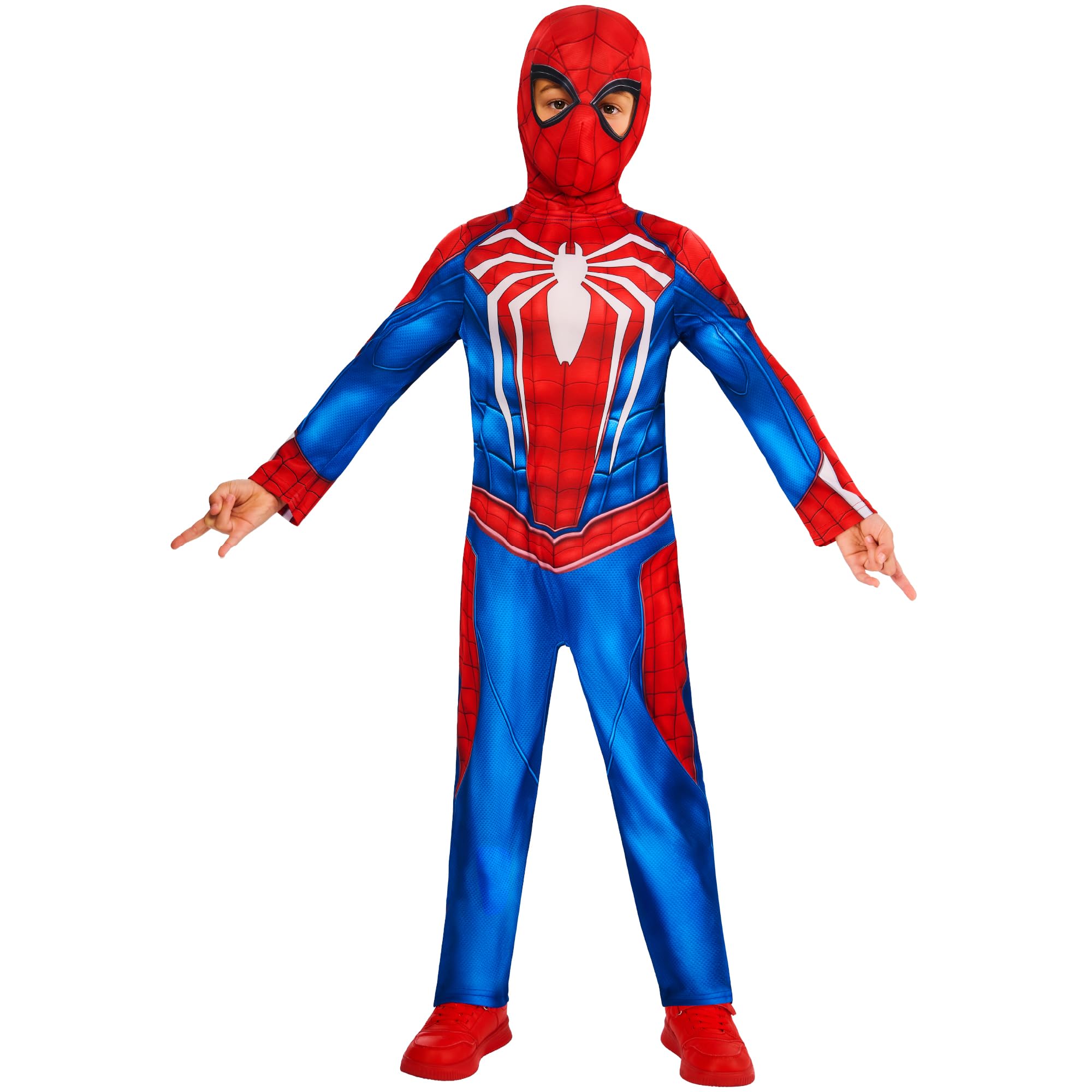 Rubies Official Disney Spiderman Gamerverse Child Costume, Kids Superhero Fancy Dress, Size Age 5-6 Years Halloween