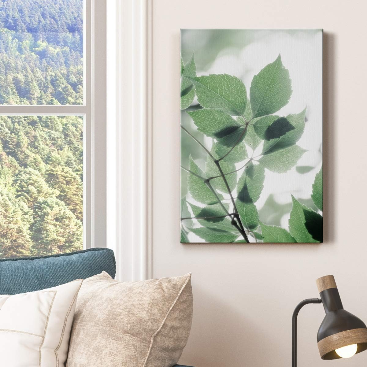 Floral Wall Décor, Wall Art Canvas, Geometric, Abstract, Transitional, & Country Chic Style, Ready to Hang - Fields of Green II 18X27