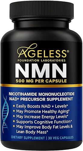 Suplemento NMN de 500 mg de mononucleótido de nicotinamida  Apoya los niveles de NAD+, energía, función cognitiva, salud muscular y composición