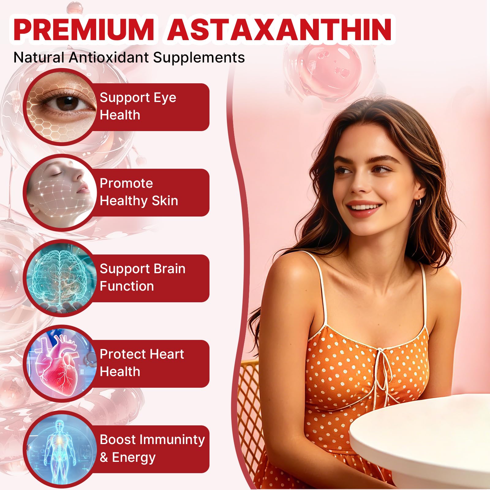 Astaxanthin Antioxidant Supplements 24mg with MCT Oil, Triple Strength — Amazon image 2