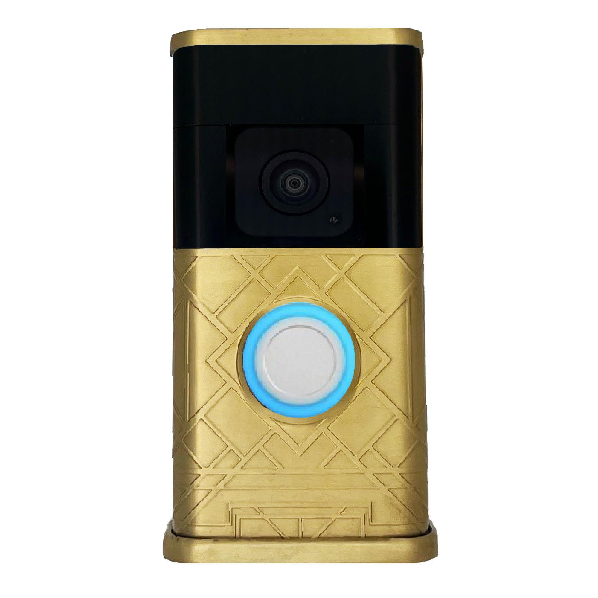 Art Deco Video Doorbell Cover (Compatible with Ring 3, 3 Plus, 4, Battery Plus, and Battery Pro) (Brass)-image-13