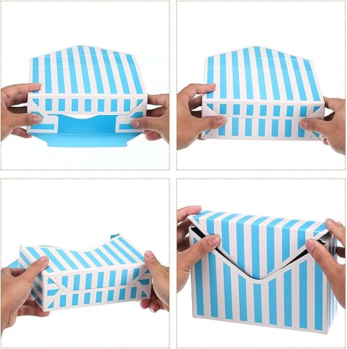 Miniatura 5 de PATIKIL Bolsas de regalo de flores de papel, 16 bolsas de regalo de flores de ramo de papel con asa, pequeña caja plegable de mano para floristería,