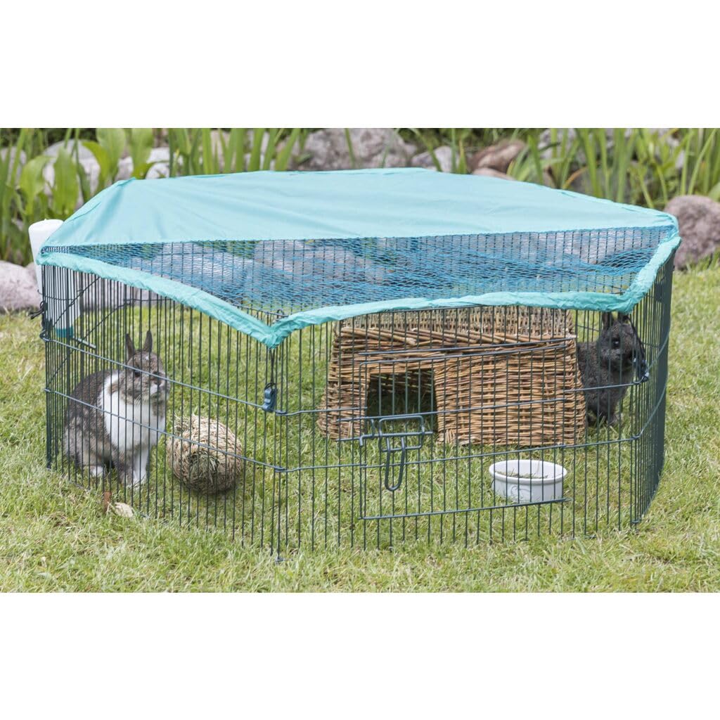 Trixie Natura Enclos d'extérieur 6 éléments pour Jeunes Animaux avec Filet, 116×38 cm (Lot de 1)