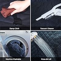 Vista 7 de iBuddy Funda de asiento de perro para camiones con ventana de malla, hamaca 100% impermeable para asiento trasero de camión, lavable a máquina