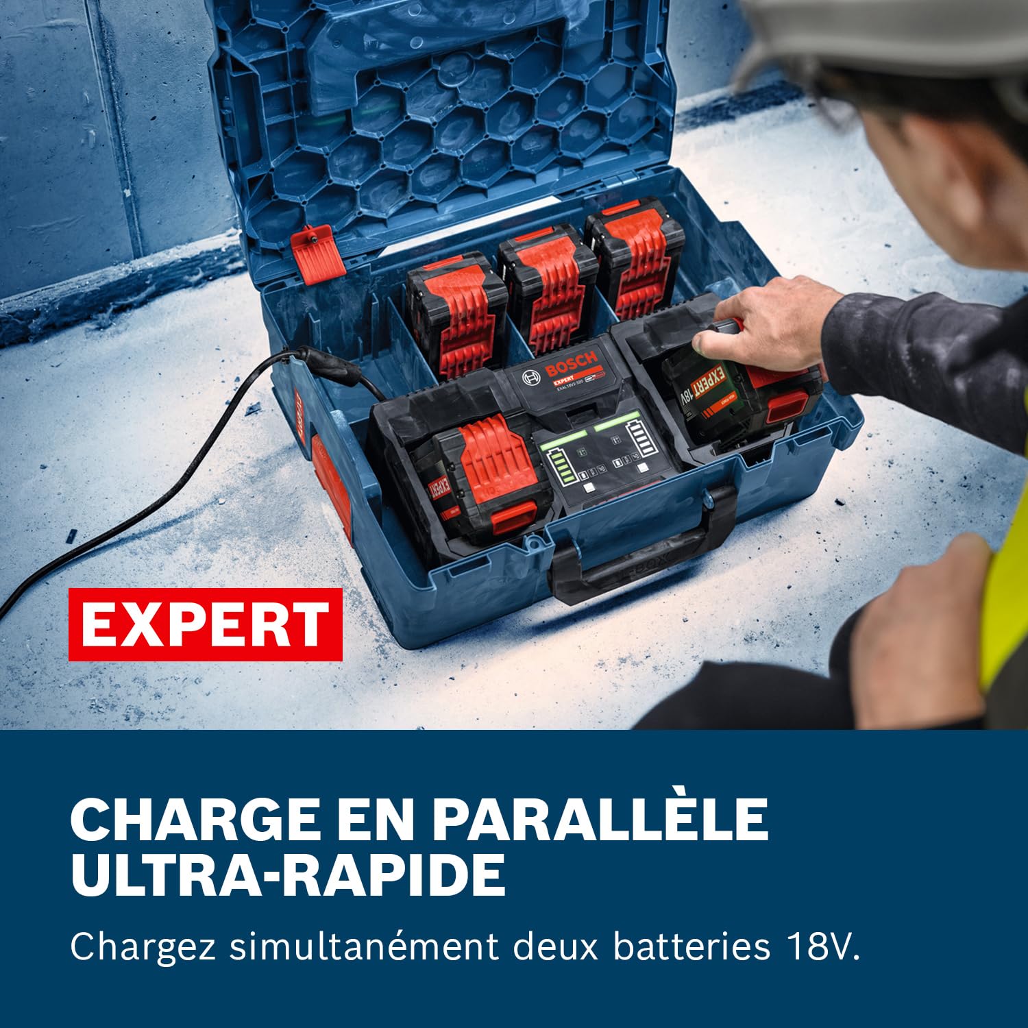 Chargeur parallèle ultra-rapide mobile Bosch EXPERT 18V System EXAL18V2-320 (avec L-BOXX 162)