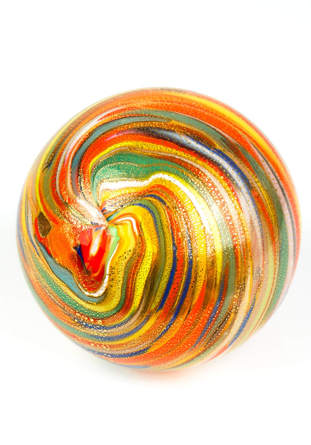 MadeMuranoGlass Palla di Natale Multicolore Oro 24 in Vetro soffiato Murano