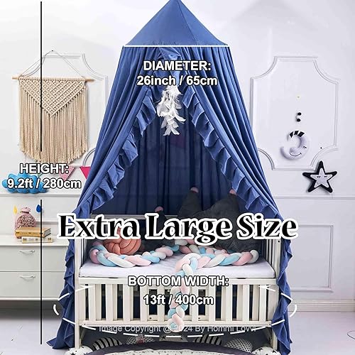 Miniatura 5 de Hommi Lovvi Toldo de cama para niños toldo de ensueño para dormitorio de niñas decoración colgante de techo suave toldo de princesa rincón de