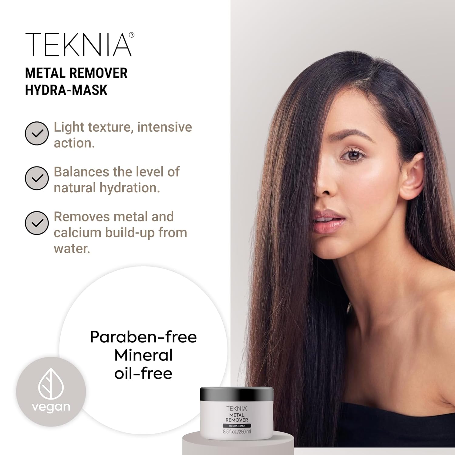Lakmé Teknia Metal Remover Hydra Mask, Heavy Metal Detox Mask for Hair, Hard Water Treatment for Hair, 8.5 Fl Oz