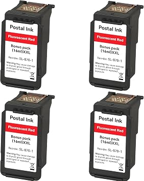 SL-870-1 XXL Fluorescent Red Postage Ink Cartridges High Capacity