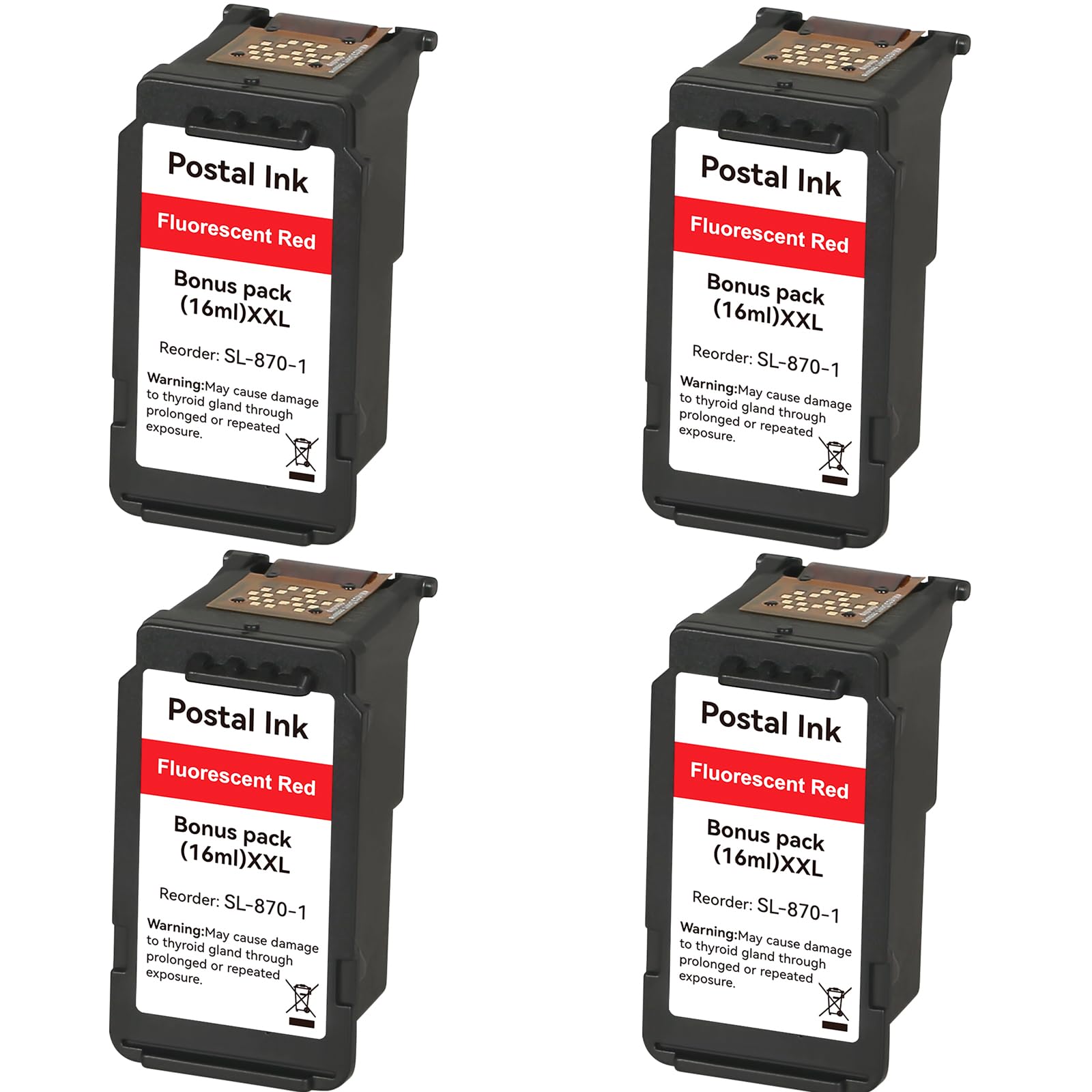 SL-870-1 XXL Fluorescent Red Postage Ink Cartridges High Capacity