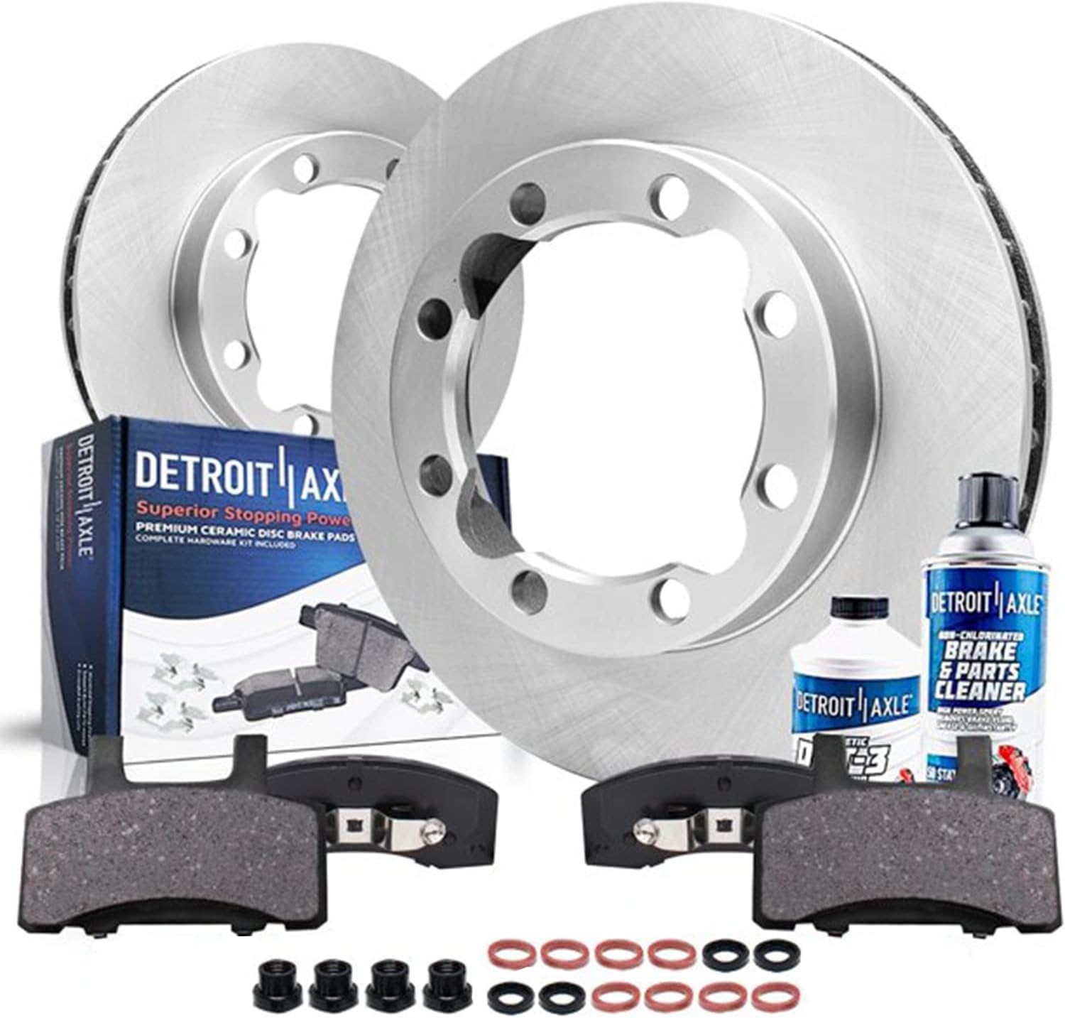 - Front Brake Kit for Chevy GMC K1500 K2500 K3500 Suburban Brake Rotors Ceramic Brakes Pads Replacement: 11.92" inch Front Rotors