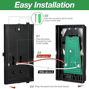 Garage Door Opener Wall Mount Compatible with Liftmaster 41A5273-1 78LM | Keypad Control Panel, with Lighting Control, Wired Replacement Panel Wall Keypad Button, Not for Yellow Learn Button