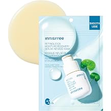 innisfree Retinol Cica Recovery Serum-Infused Mask, 5 Pack Sheet Masks for Soothing & Hydrating, Ideal for Dry, Oily, and All Skin Types