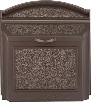 Whitehall Wall-Mounted Mailbox, Large Aluminum Wall Mailbox for Outside with Lock