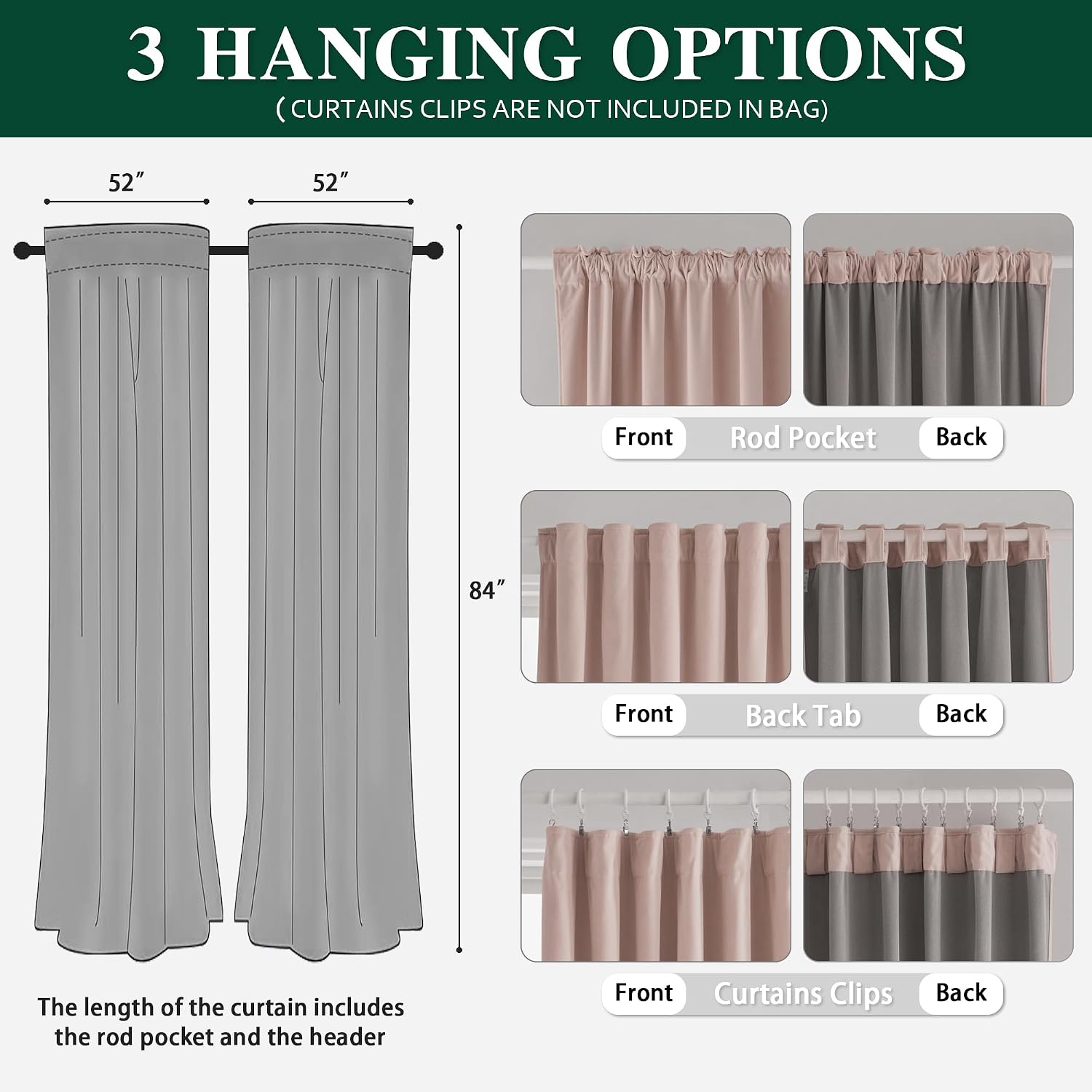 MUMFAS Baby Pink Velvet Curtains for Girls Bedroom, Back Tab Rod Pocket Soundproof Room Darkening Window Drapes Light Blocking Privacy Assured for Living Room 52 x 84 Inch Length, 2 Panels Set image 4