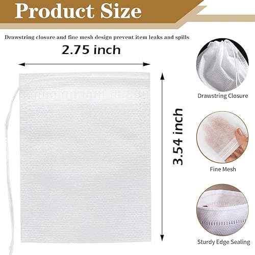 Miniatura 2 de Bolsas de filtro de té con cuchara de té gratis material seguro y natural infusor de té desechable para té de hojas sueltas café especias hierbas