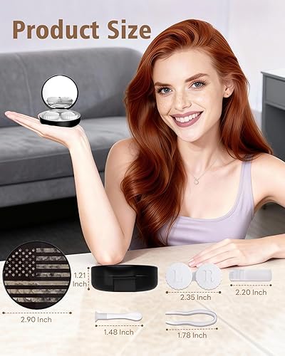 Miniatura 5 de Funda para lentes de contacto, fundas portátiles para lentes de contacto a prueba de fugas, soporte para lentes de contacto con espejo, adecuado