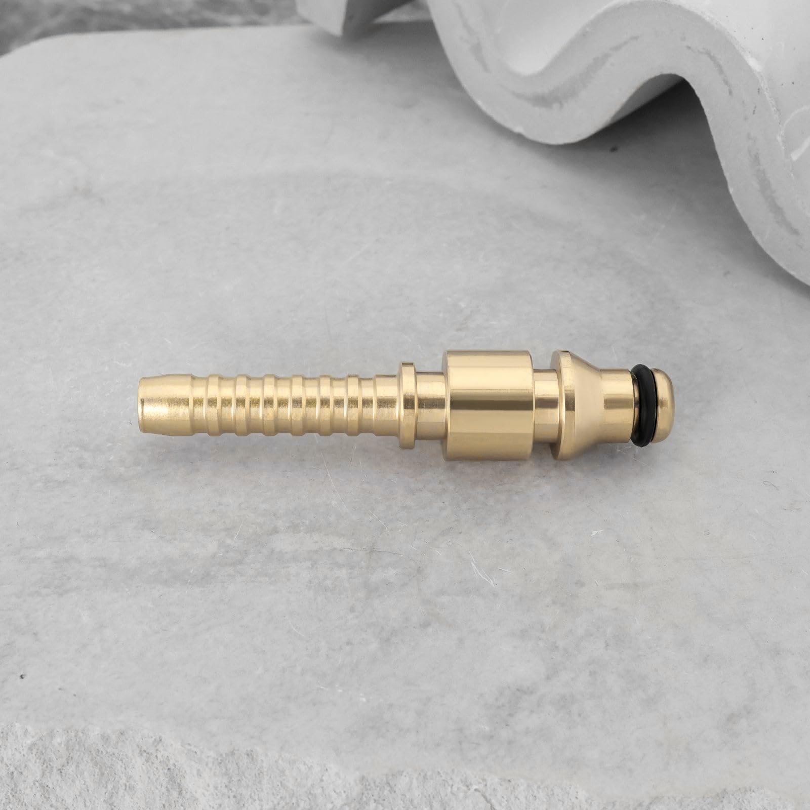 1 pieza de manguera de lavadora a presión de latón de 1/4 de pulgada adaptador de lavadora a presión macho de 6,5 mm con casquillo de engarce compatible con Stihl