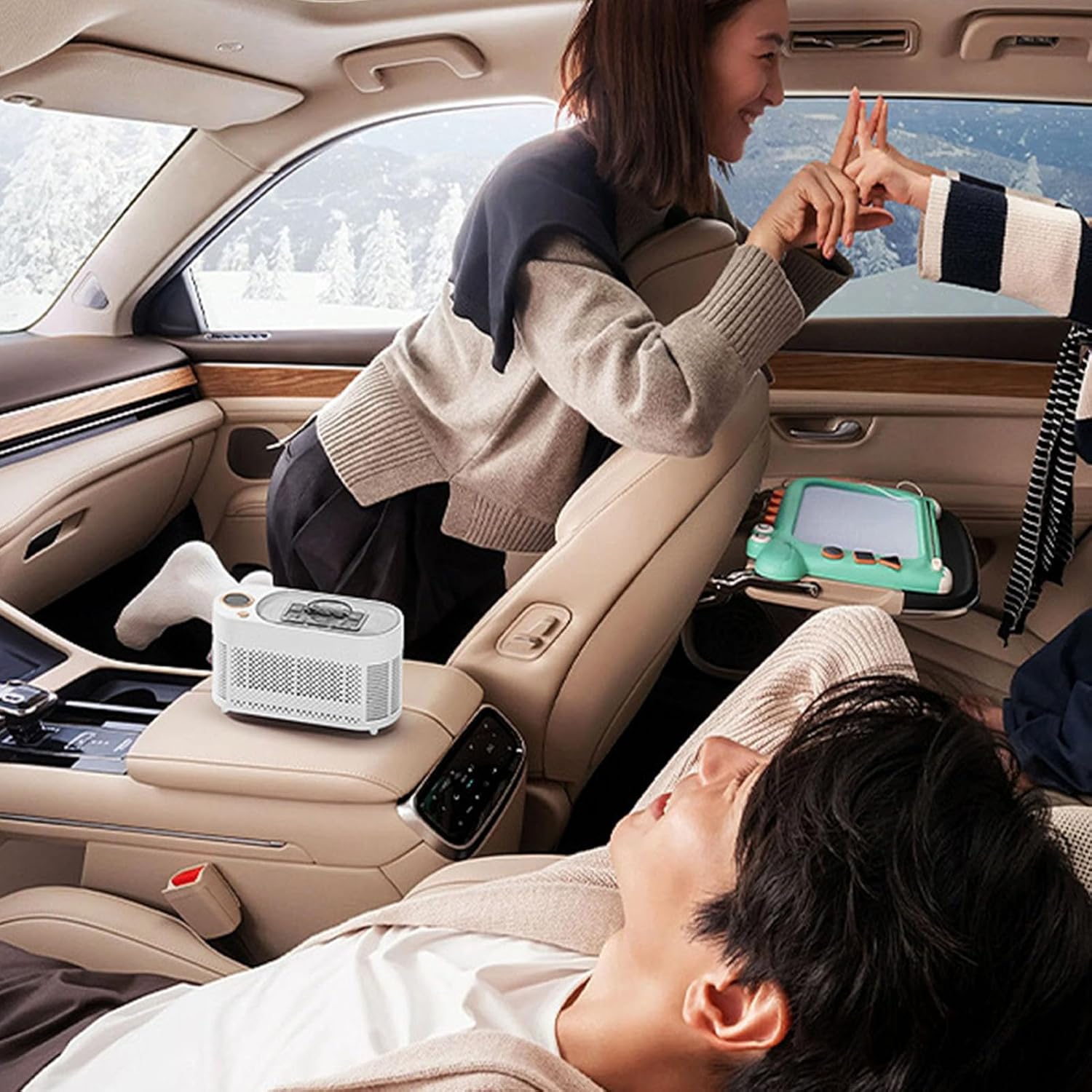 Countertop Ice Maker Machine, 120W Portable Automatic Ice Machine for Homes, Dorms, Offices, Camping, RV, Party, Car, 10 Cubes in 15 Mins, Men Women (US Plug)