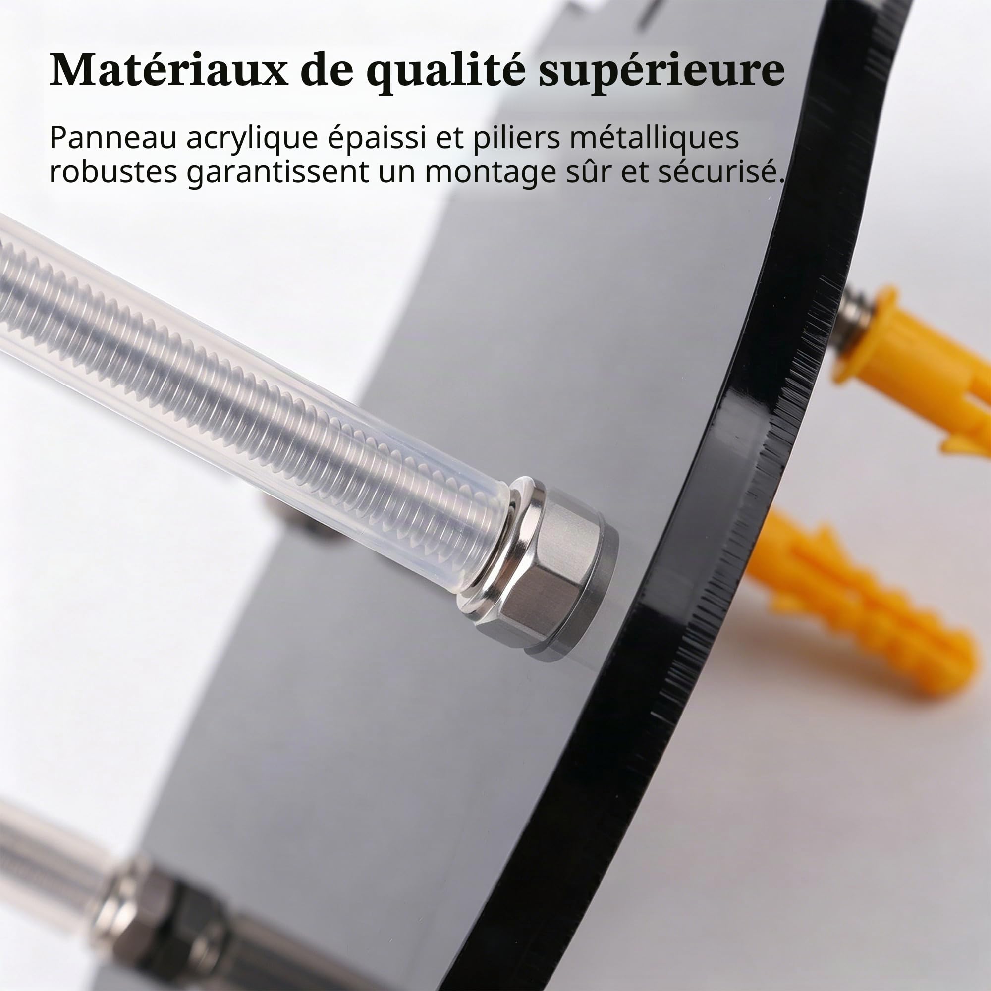 Support Mural pour Épée et Hache en Acrylique - Affiche Deux Épées ou Une Seule - Matériel Inclus (Lot de 1)