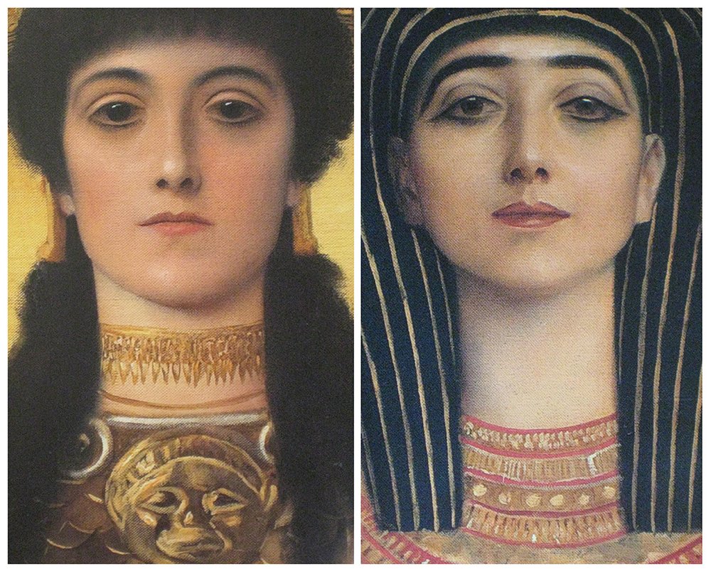 Affiche Klimt Tête d'Athéna grand format papier mat de qualité musée