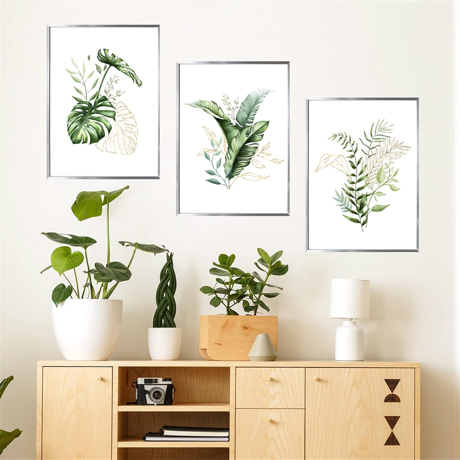 Amazon.co.jp: WOHAHA ウォールステッカー 植物 観葉植物 緑 景色 お風呂の壁紙シール景色 壁に貼るステッカー 北欧 ...