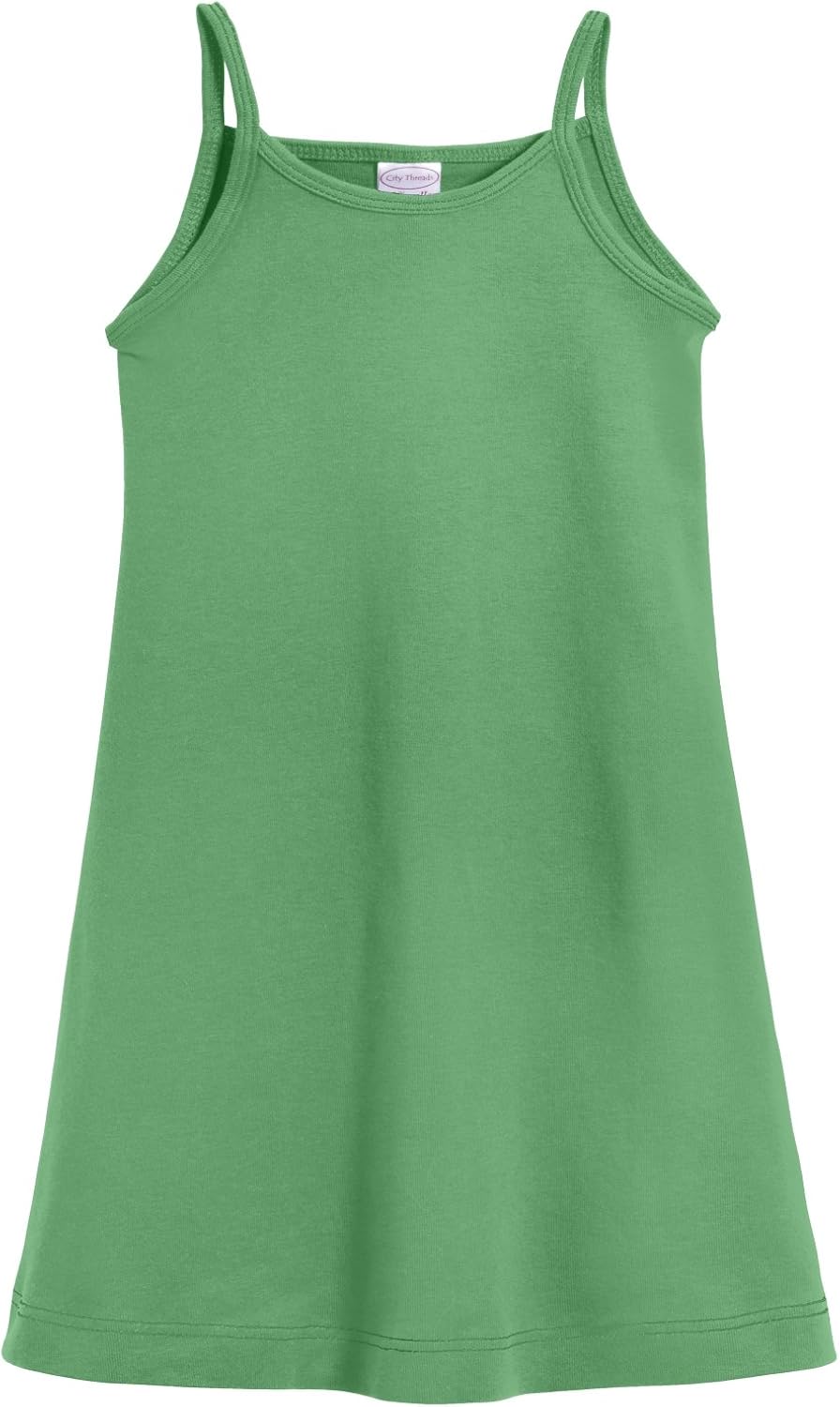 City Threads Girls' 100 Cotton Cami Summer Dress Spaghetti