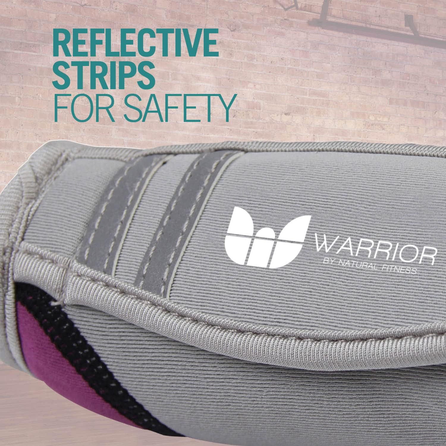 Warrior Walking Weights 2lb Pair 1lb Each for Running, Aerobics, Walking, Physical Therapy and Fitness Strength Cardio Training with Comfort Hand Strap