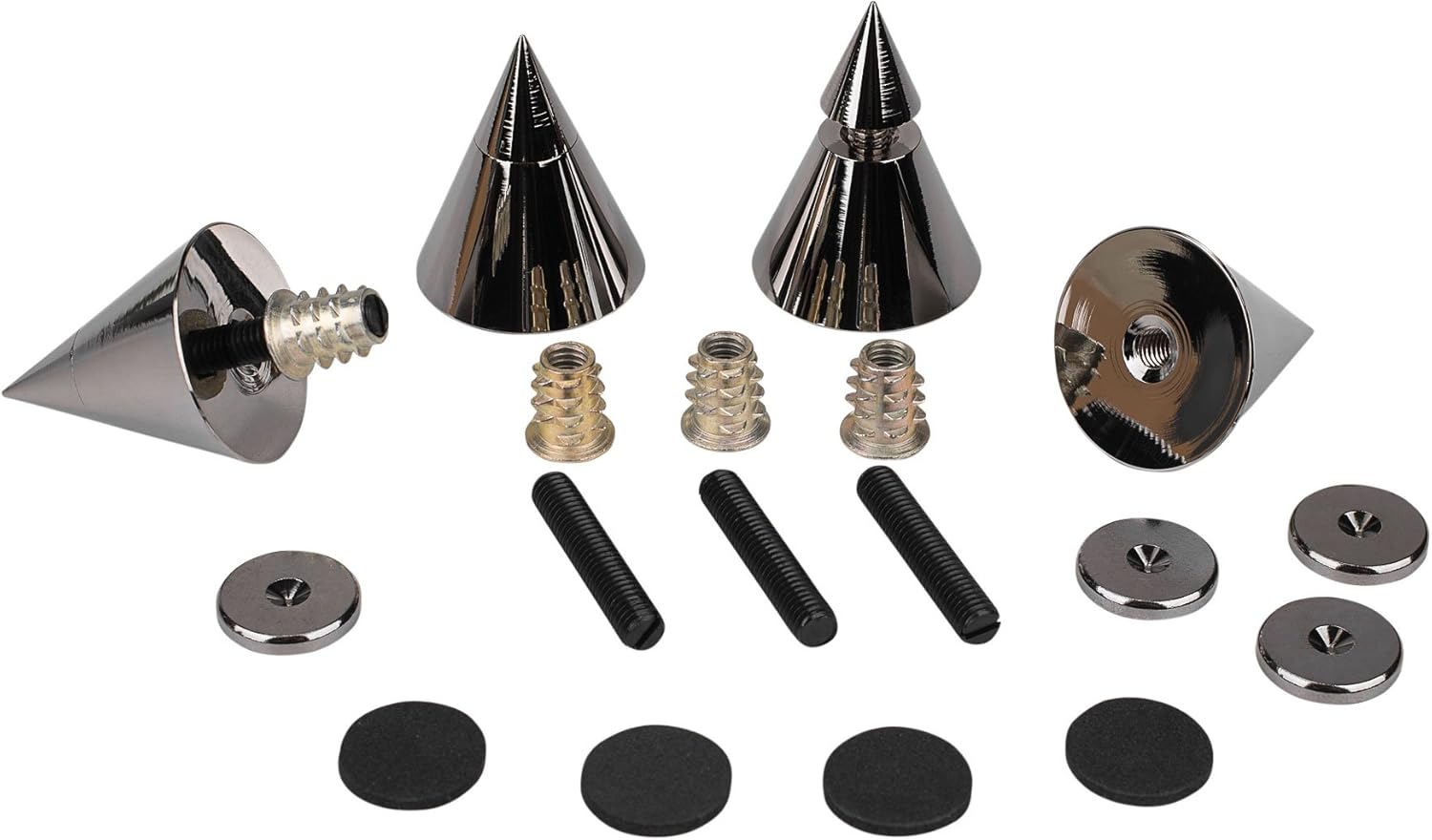 Dayton Audio DSS4-BC Black Chrome Speaker Spike Set 4 Pcs.