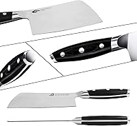 Vista 3 de TUO - Cuchillo de cortar de 6 pulgadas para cortar carne - Cuchillo carnicero resistente, de acero alemán de alto carbono - Mango de madera de Pakka