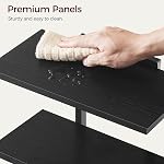MAHANCRIS Clamp On Desk Organizer, 2-Tier Desktop Bookshelf, Adjustable Desk Storage Shelf, Metal Frame, for Office, Study and Game Room, Black DSBK3501