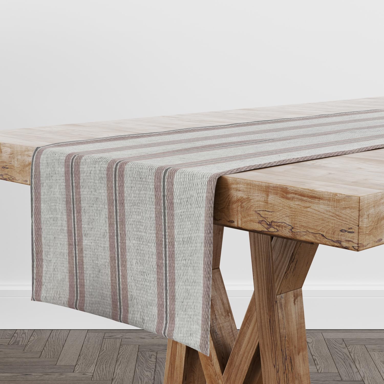 Harrison Cropper Winterfell Ticking Stripe Table Runner (Skylight)