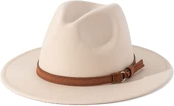 Lisianthus Men & Women Vintage Wide Brim Fedora Hat