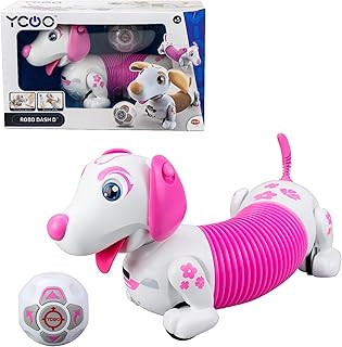 Bizak Robo Dash D Rosa, Perro Interactivo teledirigido y autónomo, Puede Correr detrás de su Pelota, con Efectos Sonoros y Luminosos. Juego Infantil (62008740-1)