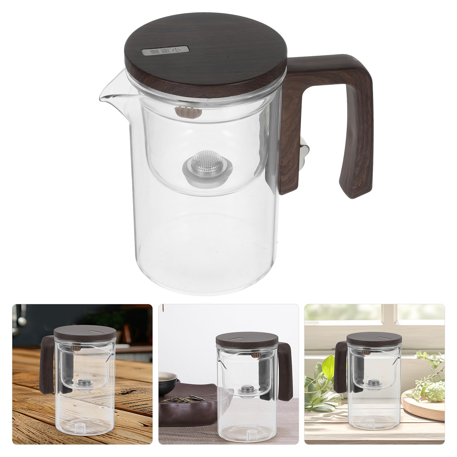 Glas teekanne mit Abnehmbarem Edelstahlsieb Heißer Tee Karaffe mit Tee Filter für Losen Tee Handgefertigter Teebereiter für Erwachsene Stilvoller Teeglas genuss Heiß und Kalt
