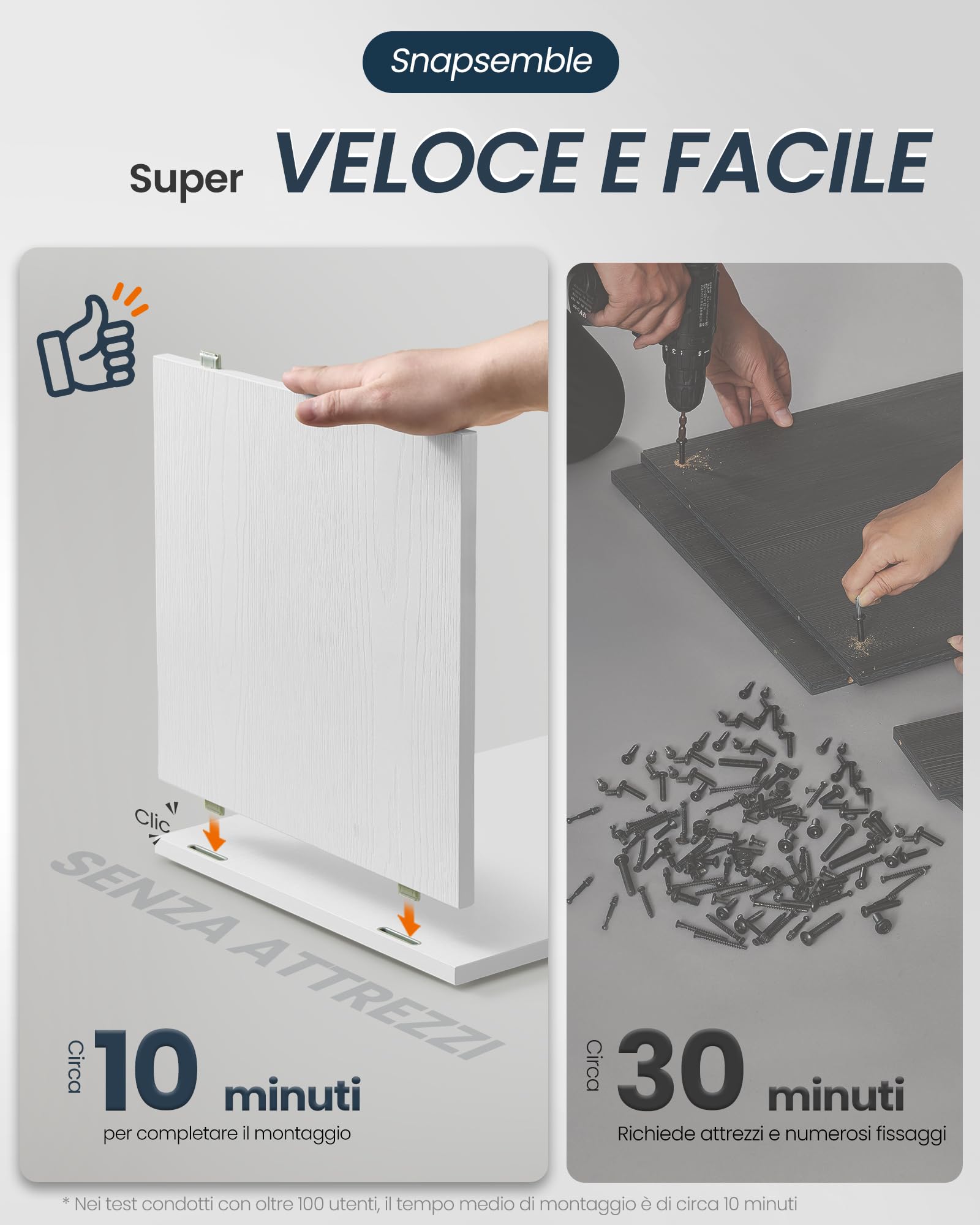 SONGMICS HOME Mobiletto da Bagno con Specchio, Snapsemble Montaggio Rapido, Specchio con Vano Contenitore, Ripiani Regolabili e Ante, Moderno, 15 x 60 x 55 cm, Bianco Neve BBC114WE01