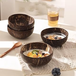 Handmade Coconut Yogurt Bowl - Eco-Friendly for Hot Cereal, Salad, Acai